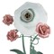 Elegant Flower Table Lamp with Lifelike Roses – Hand-Blown Glass